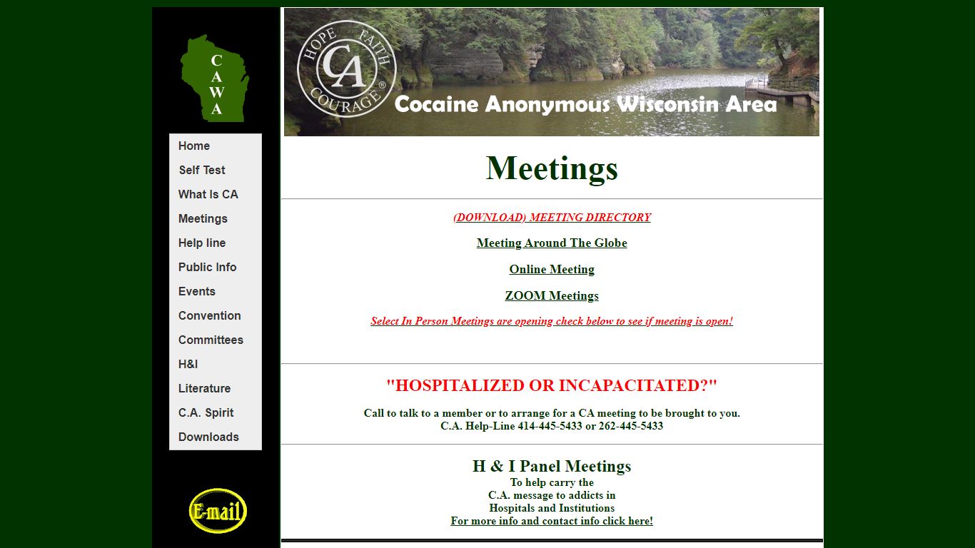 C.A.W.A. Meetings - CA Wisconsin