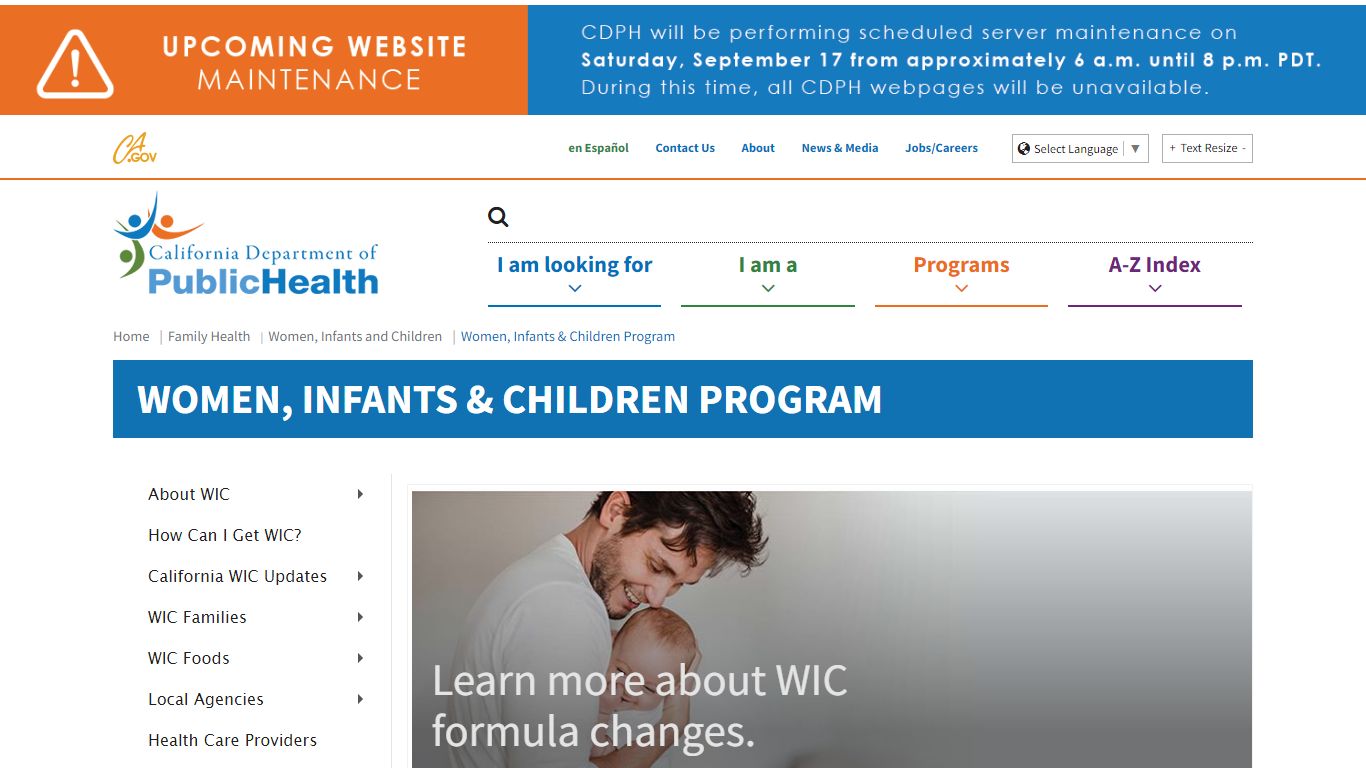 Women, Infants & Children Program - California